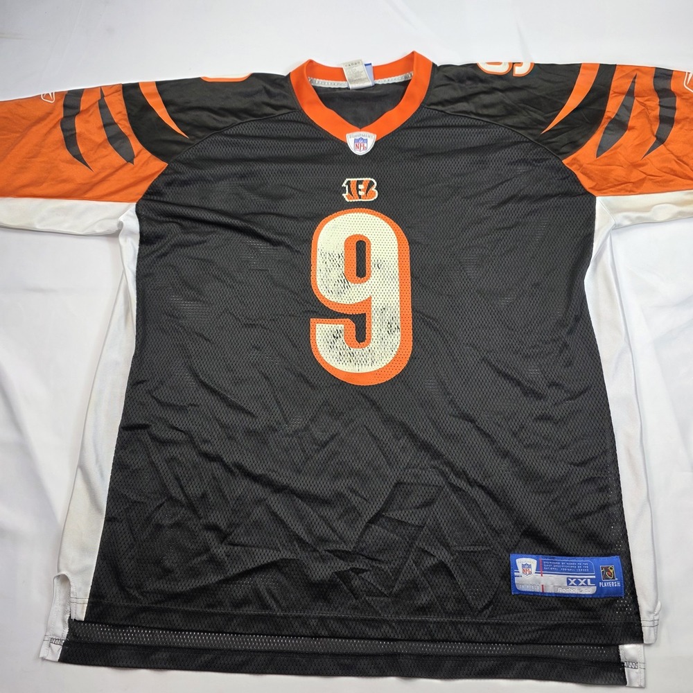 Cincinnati Bengals Jersey Mens 2XL Black NFL Football Carson Palmer 9 Reebok